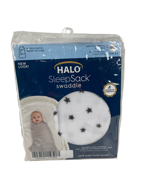 used Halo SleepSack Swaddle, Newborn, Charcoal Stars