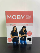 used Moby Wrap Bump & Beyond T-Shirt Wrap Baby Carrier, Size Small Black