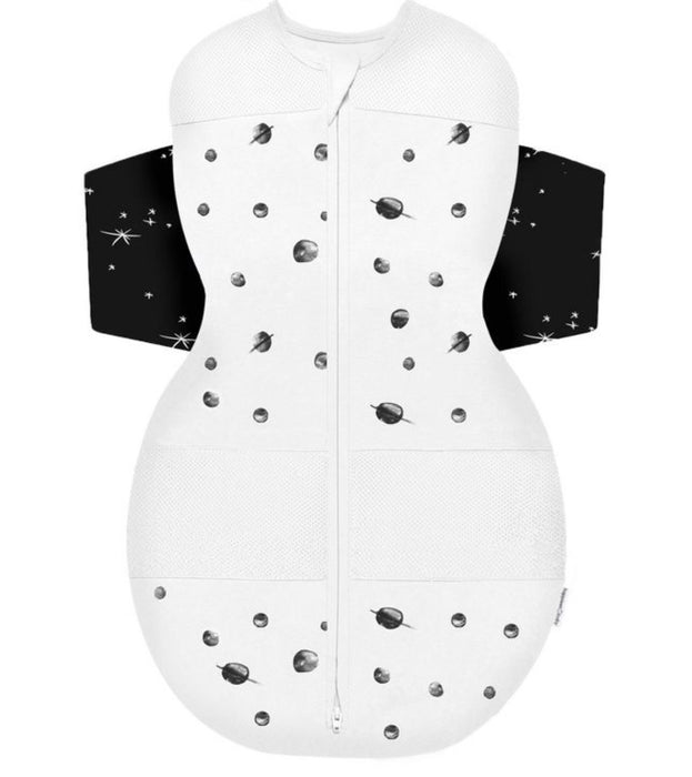 Shop Happiest Baby SNOO Sack, Large (18-25 lbs), Ivory Planets with Black Wings at GoodBuy Gear