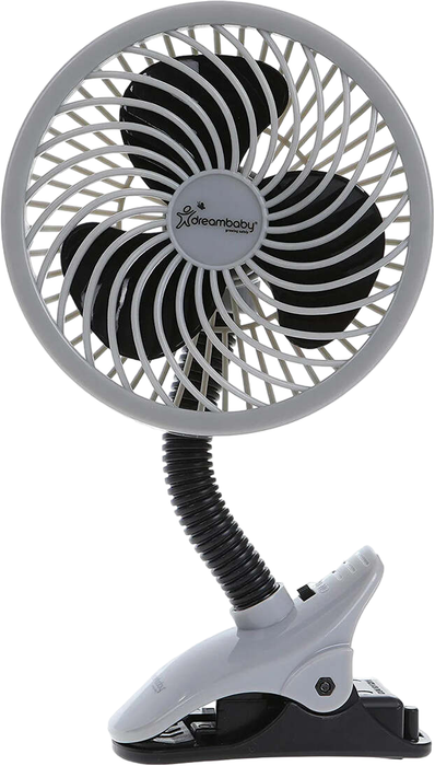 Dreambaby EZY-Fit Clip On Fan, Black/Grey