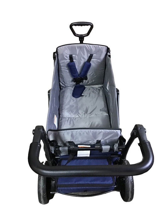 secondhand Wonderfold X2 Push + Pull Double Stroller Wagon, 2021, Navy