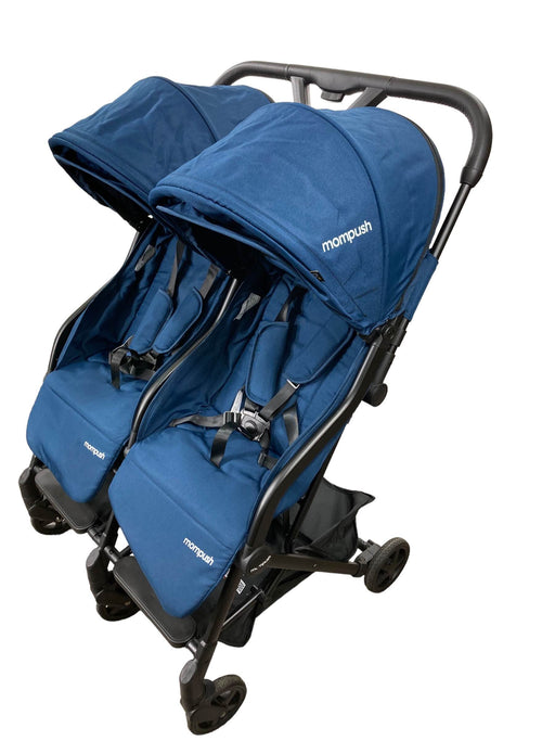 used Mompush Lithe Double Stroller, Navy, 2021