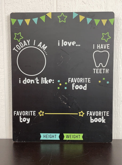 used Pearhead All About Baby Chalkboard