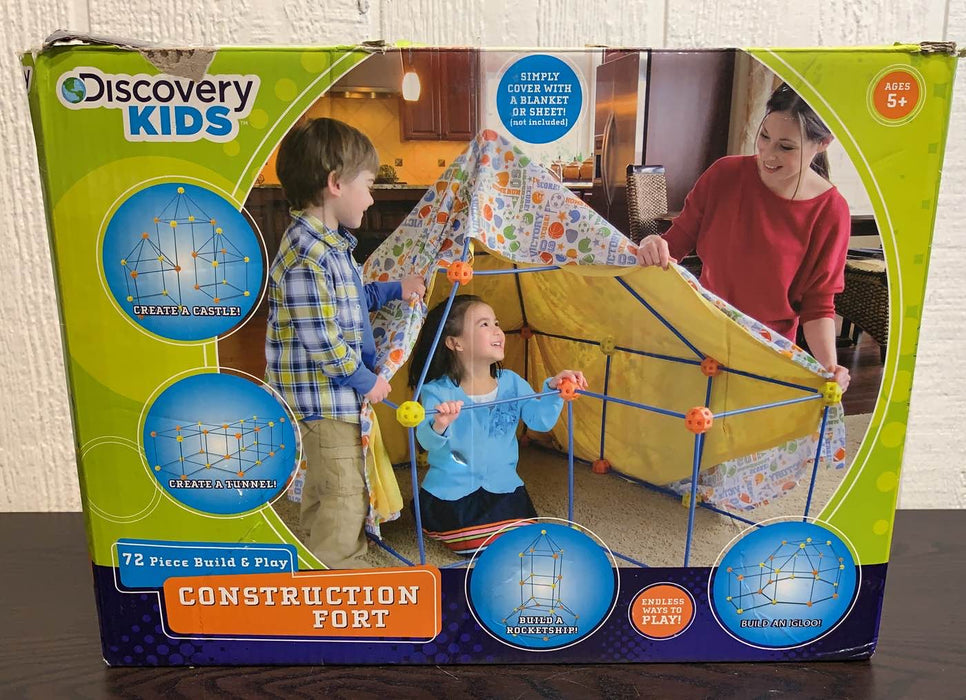 used Discovery Kids Build and Play Construction Fort Set