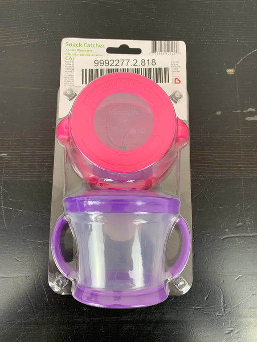 secondhand Munchkin Snack Catcher, 2 pack Pink/Purple