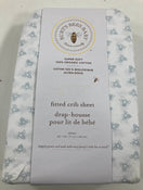 Shop Burt's Bees Baby Organic Cotton Jersey Fitted Crib Sheet, Sky Blue Bees at GoodBuy Gear
