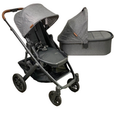 secondhand UPPAbaby VISTA V2 Stroller, Bassinet and Frame Only, Greyson (Charcoal Melange), 2022