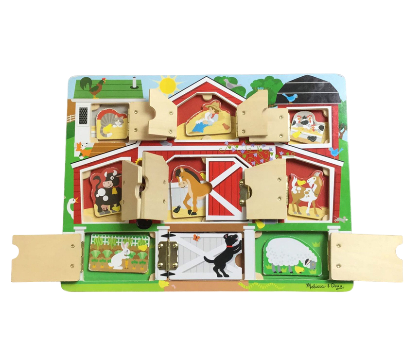 secondhand Melissa & Doug Magnetic Farm Hide & Seek Board