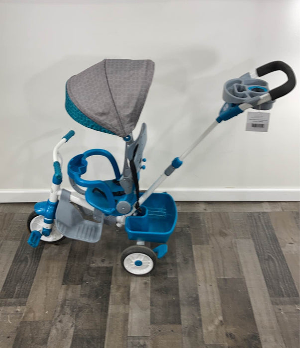 secondhand Little Tikes 5-in-1 Deluxe Ride & Relax Recliner Trike, Teal/Gray