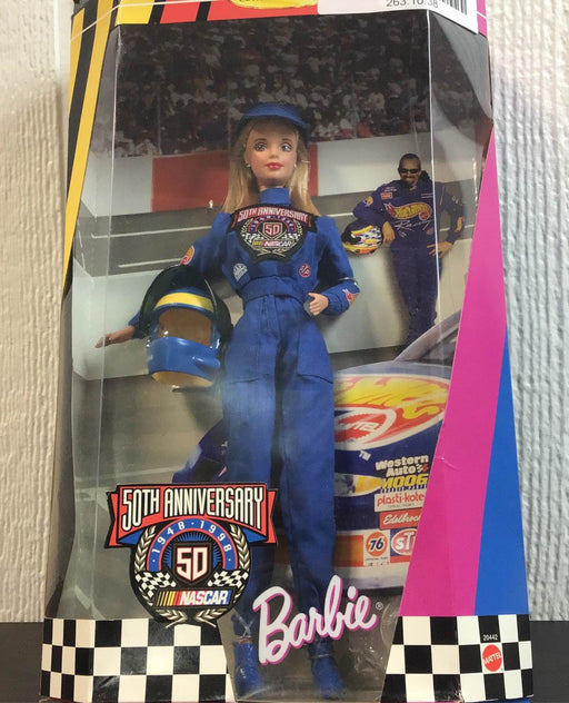 used Mattel Barbie Collector Edition, 50th Anniversary Nascar