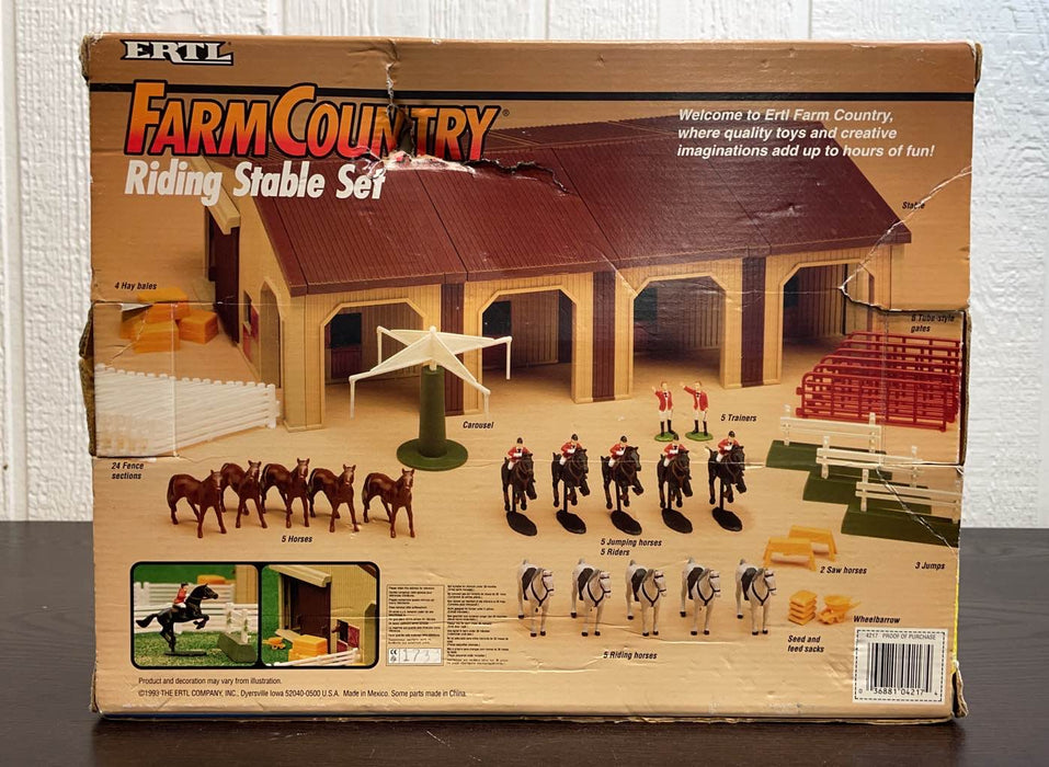 secondhand ERTL Farm Country Riding Stable Set