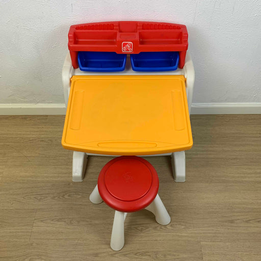 secondhand Step2 Flip & Doodle Easel Desk With Stool