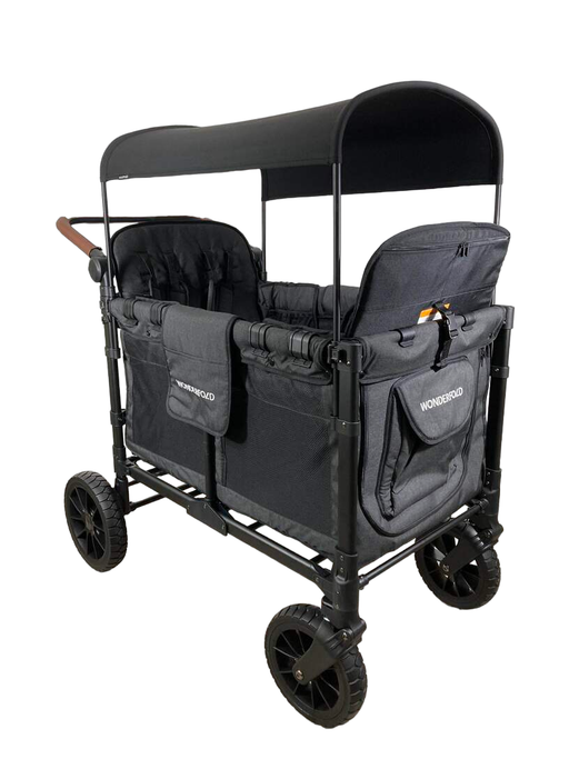 used Wonderfold W4 Luxe Quad Stroller Wagon, Volcanic Black, 2023