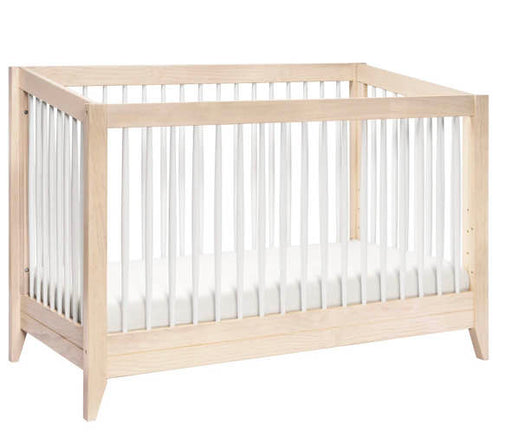 used Babyletto Sprout4-in-1 Convertible Crib With Toddler Bed Conversion Kit, Washed Natural / White