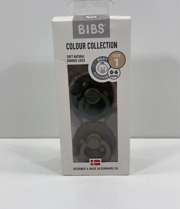 Shop Bibs Natural Pacifier 2 Pack, Hunter Green/Dark Oak, Size 1 at GoodBuy Gear