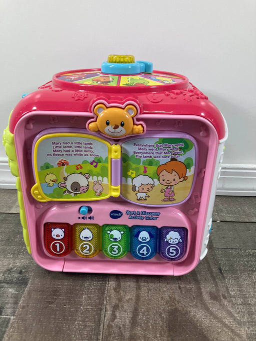 used VTech Sort And Discover Activity Cube