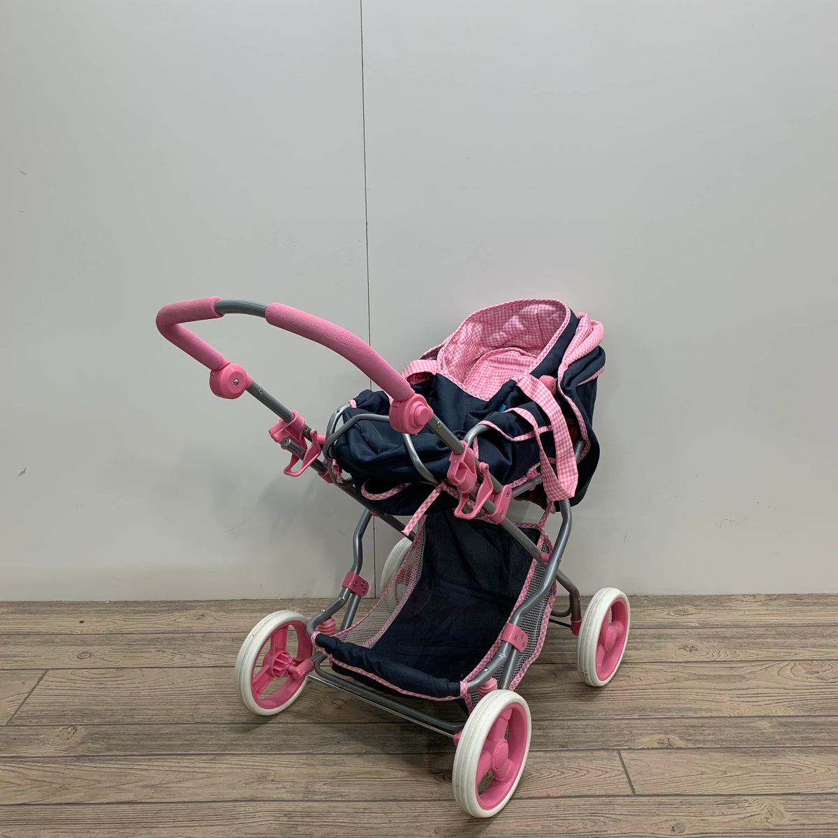 hauck 2 in 1 doll travel system Hauck Classic Julia Navy and Pink Toy Doll Pram