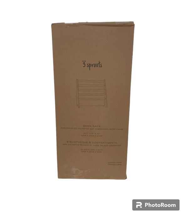 3 Sprouts Book Rack, Terrazzo Cream