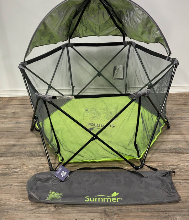 used Summer Infant Pop 'N Play Portable Playard With Canopy