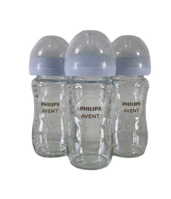 Philips Avent Natural Glass Bottle, 8 Ounce, 3 Pack