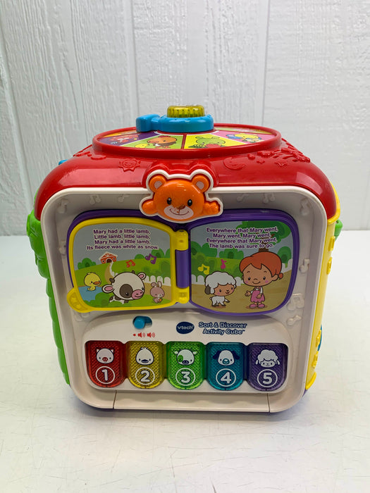 used VTech Sort And Discover Activity Cube