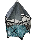 Shop Baby Delight Go With Me Eclipse Portable Playard, Regular, Watercolor Stripe with Grey Canopy at GoodBuy Gear