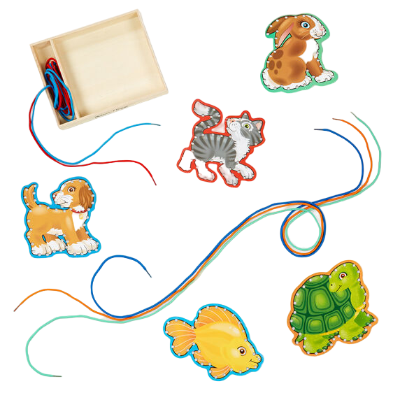 used Melissa & Doug Lace & Trace, Pets