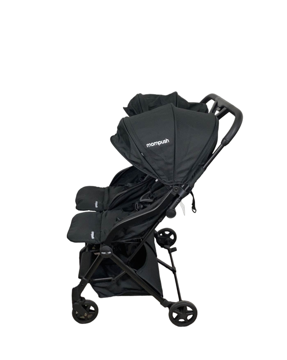 secondhand Mompush Lithe Double Stroller, 2022, Black