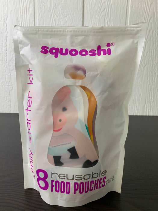 used Squooshi Reusable Food Pouches 5 oz-6 Count