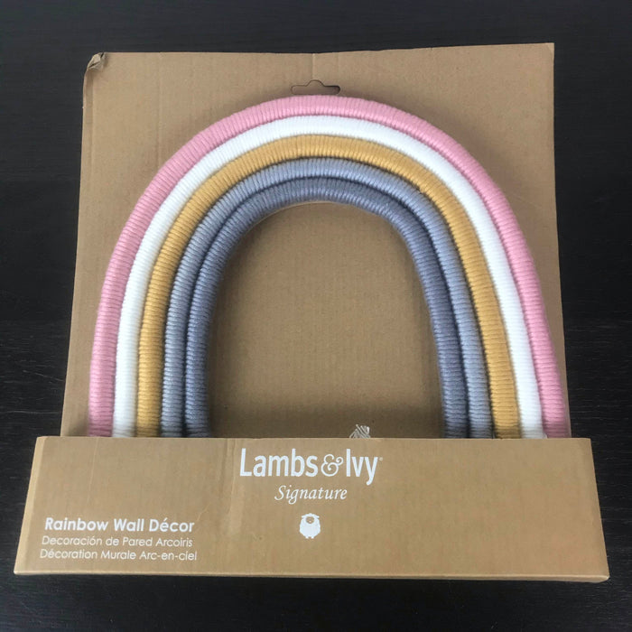 secondhand Lambs & Ivy Macrame Rainbow Wall Decor