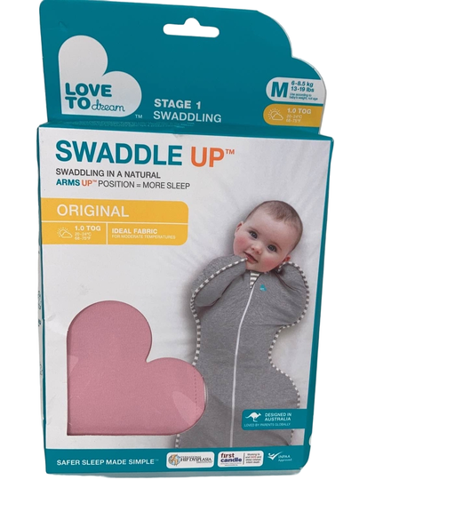 used Love To Dream Swaddle UP Original 1.0 Sleep Sack, Medium, Pink