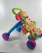 used Fisher Price Laugh & Learn Smart Stages Learn With Puppy Walker, - Pink