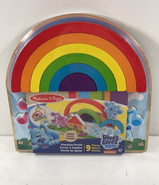 secondhand Melissa & Doug Blue's Clues & You! Wooden Rainbow Stacking Puzzle