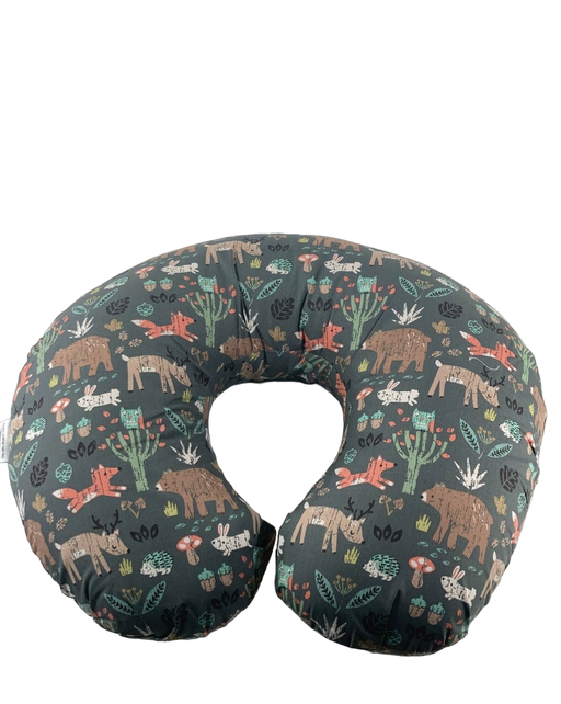 used Boppy Nursing and Infant Support Pillow, Green Forest Animals