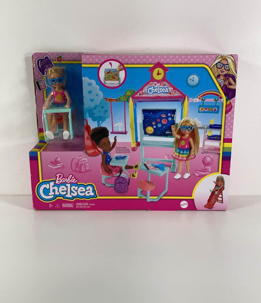 used Barbie Club Chelsea Doll And School Playset