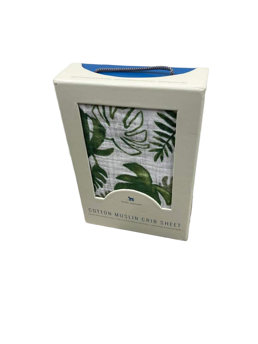 used Little Unicorn Cotton Muslin Fitted Crib Sheet