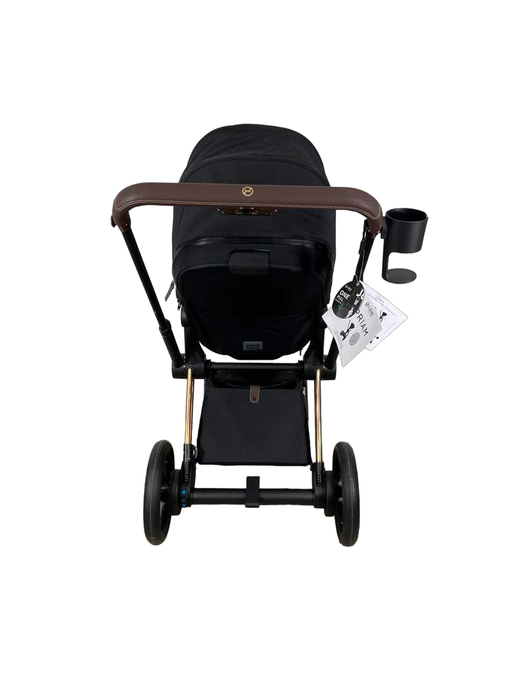 Cybex E-PRIAM Electric Stroller, Rose Gold, Deep Black, 2023