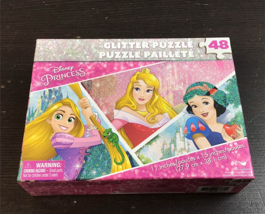used Cardinal Disney Puzzle, Princess Glitter Puzzle