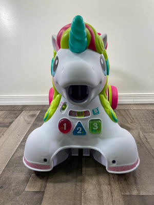 Smilin shimmer 3 in 1 sit walk store and ride unicorn