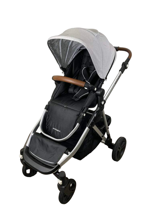 secondhand Mockingbird Single to Double Stroller, 2023, Silver with Penny Leather, Limited Edition Night Stars, Limited Edition Light Grey