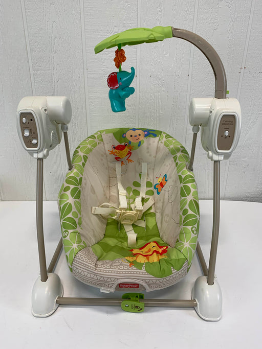 secondhand Fisher Price Space Saver Swing and Seat