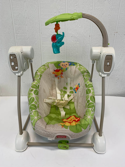 secondhand Fisher Price Space Saver Swing and Seat