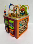 used B. Toys Zany Zoo Wooden Activity Cube