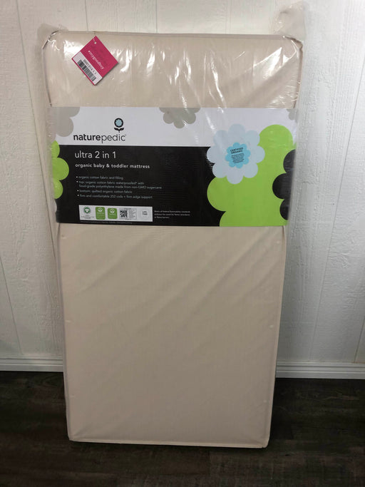 used Naturepedic Classic 150 Seamless 2-stage Organic Baby & Toddler Mattress