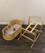 secondhand Design Dua Natural Bilia Bassinet With Rocking Stand