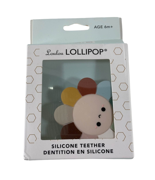 used LouLou Lollipop Silicone Teether, Daisy