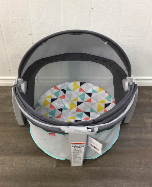 used Fisher Price On-the-Go Baby Dome, Charcoal