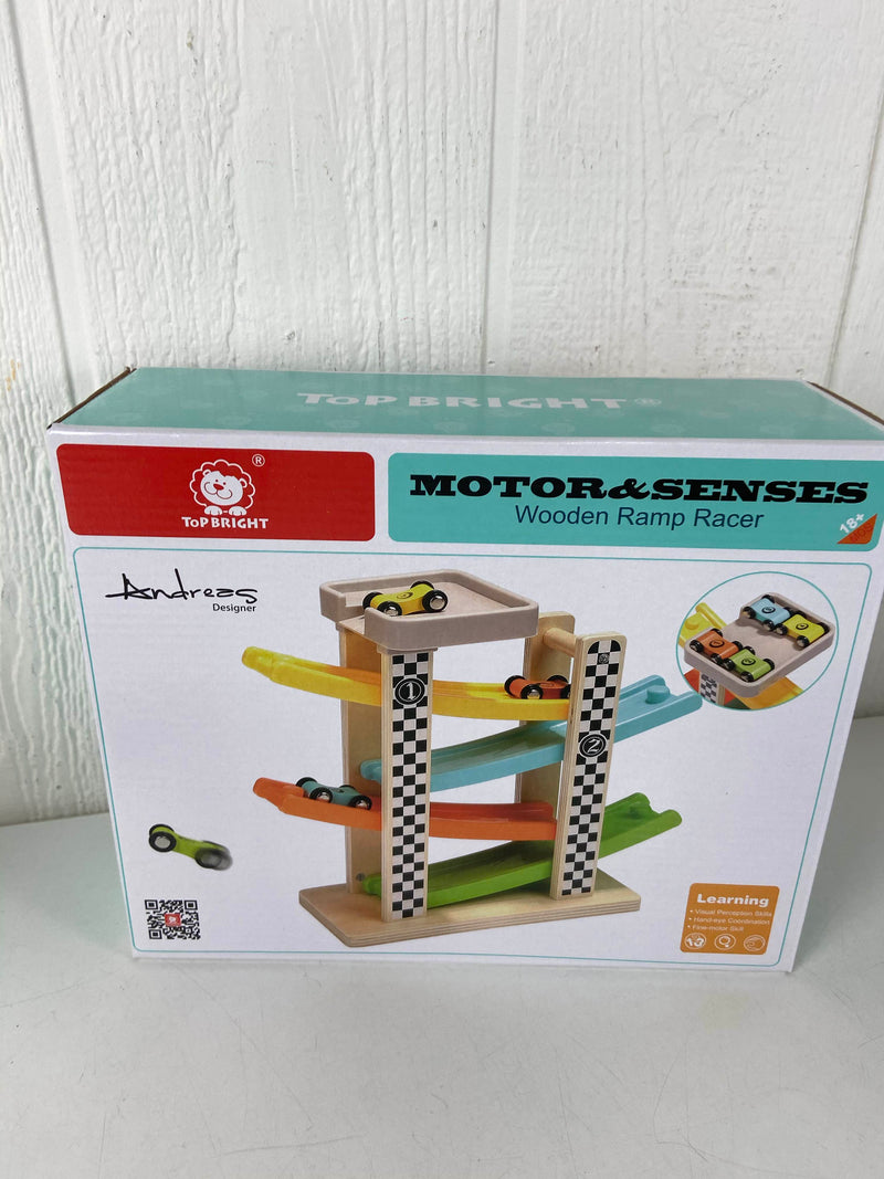 Top Bright Wooden Car Ramp Race Track