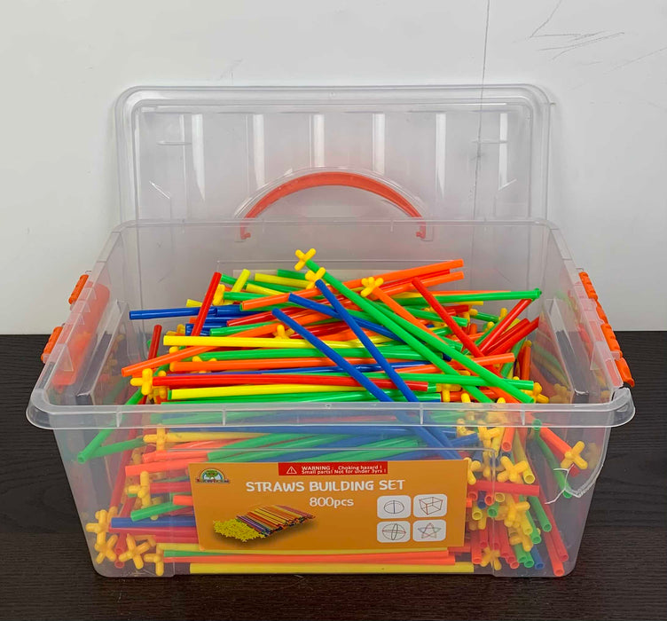 secondhand Rainbow Toy Frog Building Straws