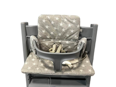 secondhand Stokke Tripp Trapp High Chair With Baby Set And Cushion, Grey